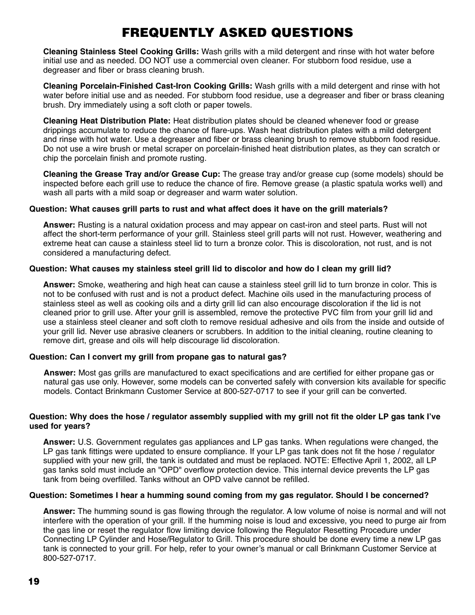 Frequently asked questions | Brinkmann ProSeries 4655 User Manual | Page 20 / 36