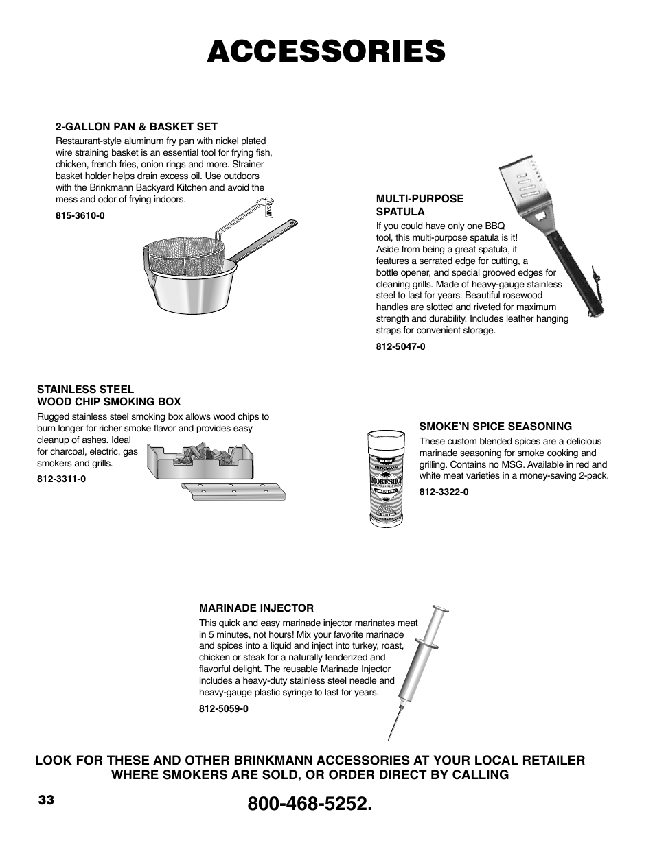 Accessories | Brinkmann ProSeries 4655 User Manual | Page 34 / 36