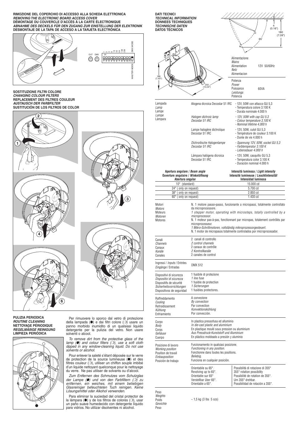 Clay Paky POINT IN-ST (12V 50W) User Manual | Page 3 / 4