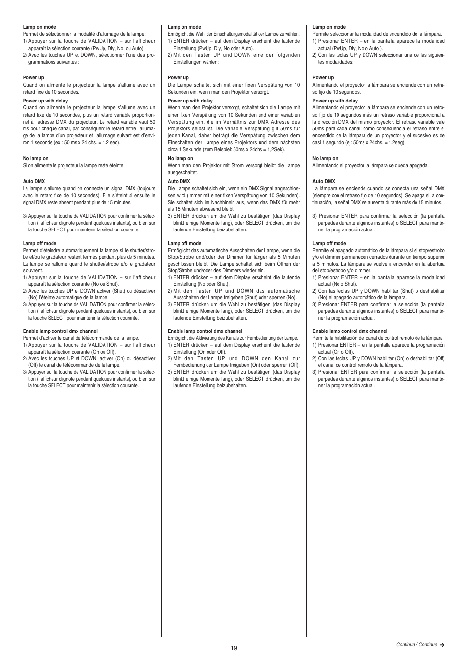 Clay Paky STAGE PROFILE PLUS SV AE (C61049) User Manual | Page 19 / 40