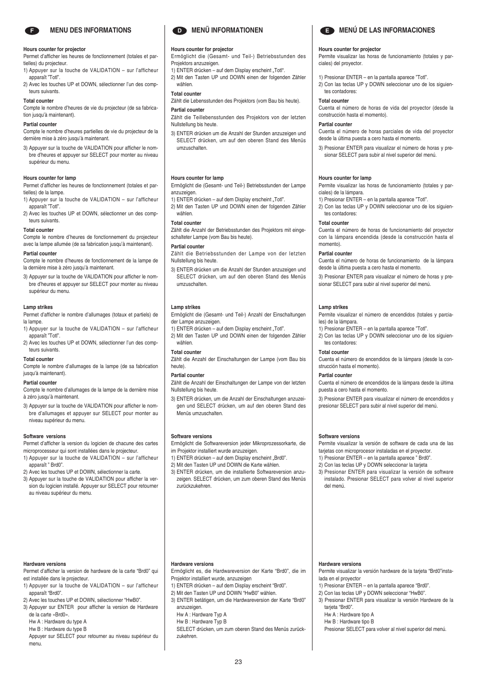 Clay Paky STAGE PROFILE PLUS SV AE (C61049) User Manual | Page 23 / 40