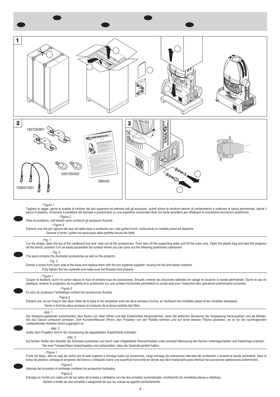 Clay Paky STAGE ZOOM 1200 SV (HMI 1200W/S) User Manual | Page 4 / 24