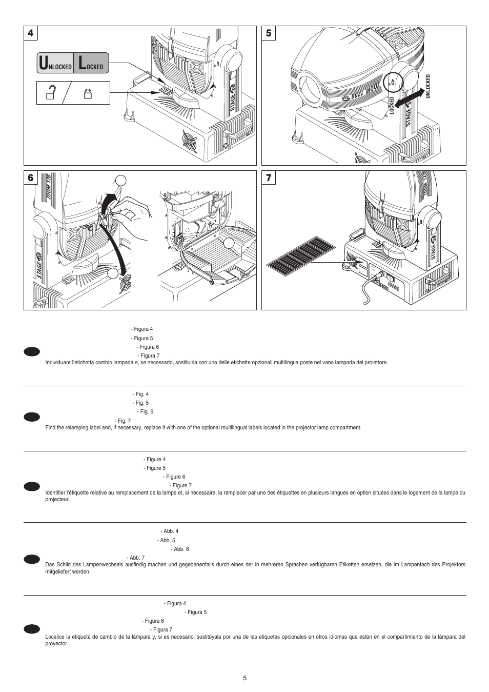 Clay Paky STAGE ZOOM 1200 SV (HMI 1200W/S) User Manual | Page 5 / 24