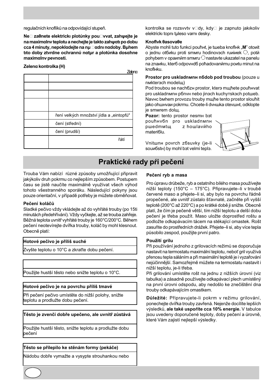 Praktické rady pøi peèení | Indesit K3E11/R User Manual | Page 24 / 49