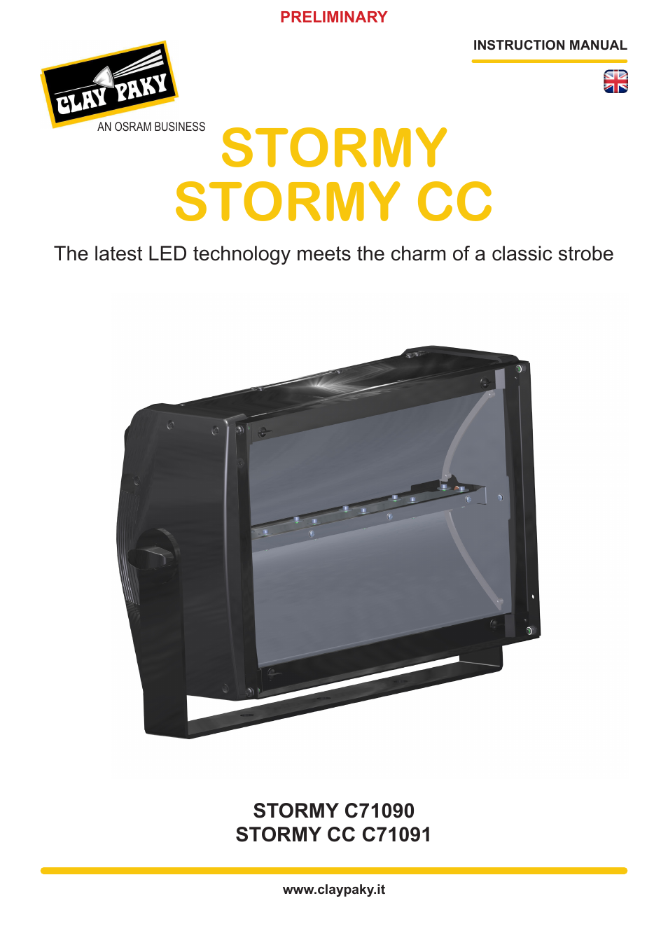 Clay Paky STORMY CC User Manual | 24 pages