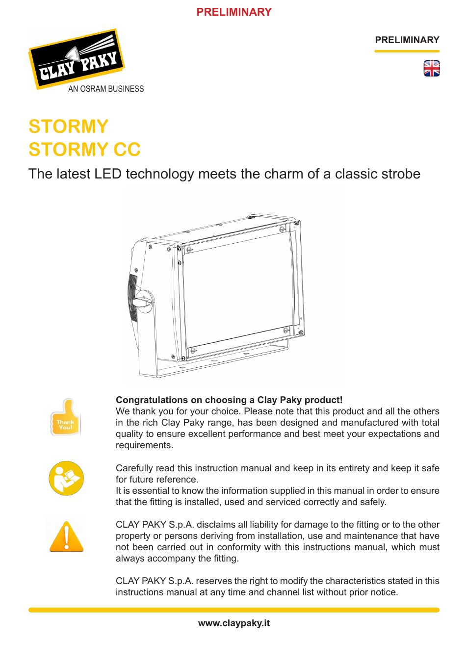 Stormy stormy cc | Clay Paky STORMY CC User Manual | Page 2 / 24