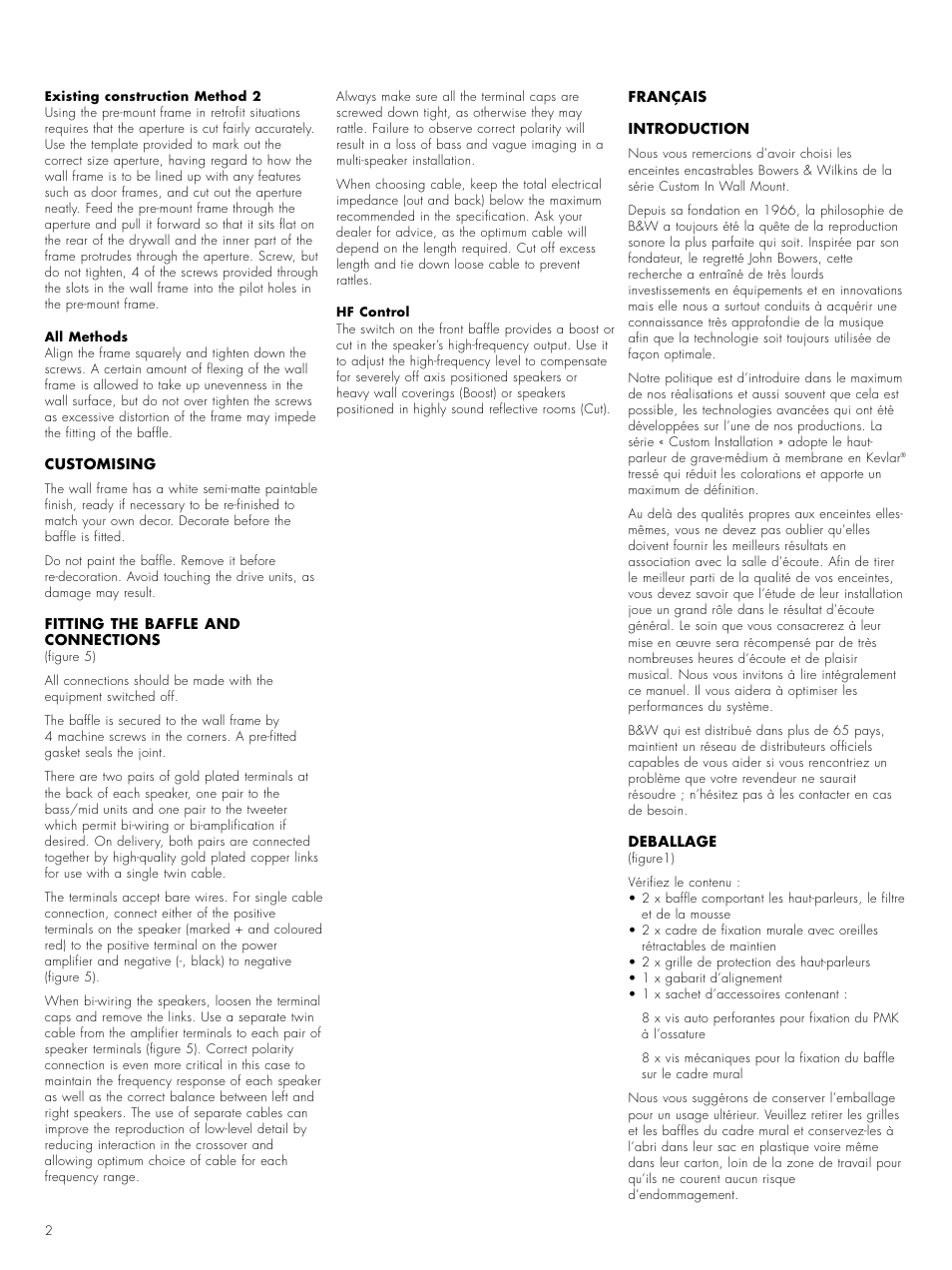 Bowers & Wilkins 7 NT User Manual | Page 5 / 23