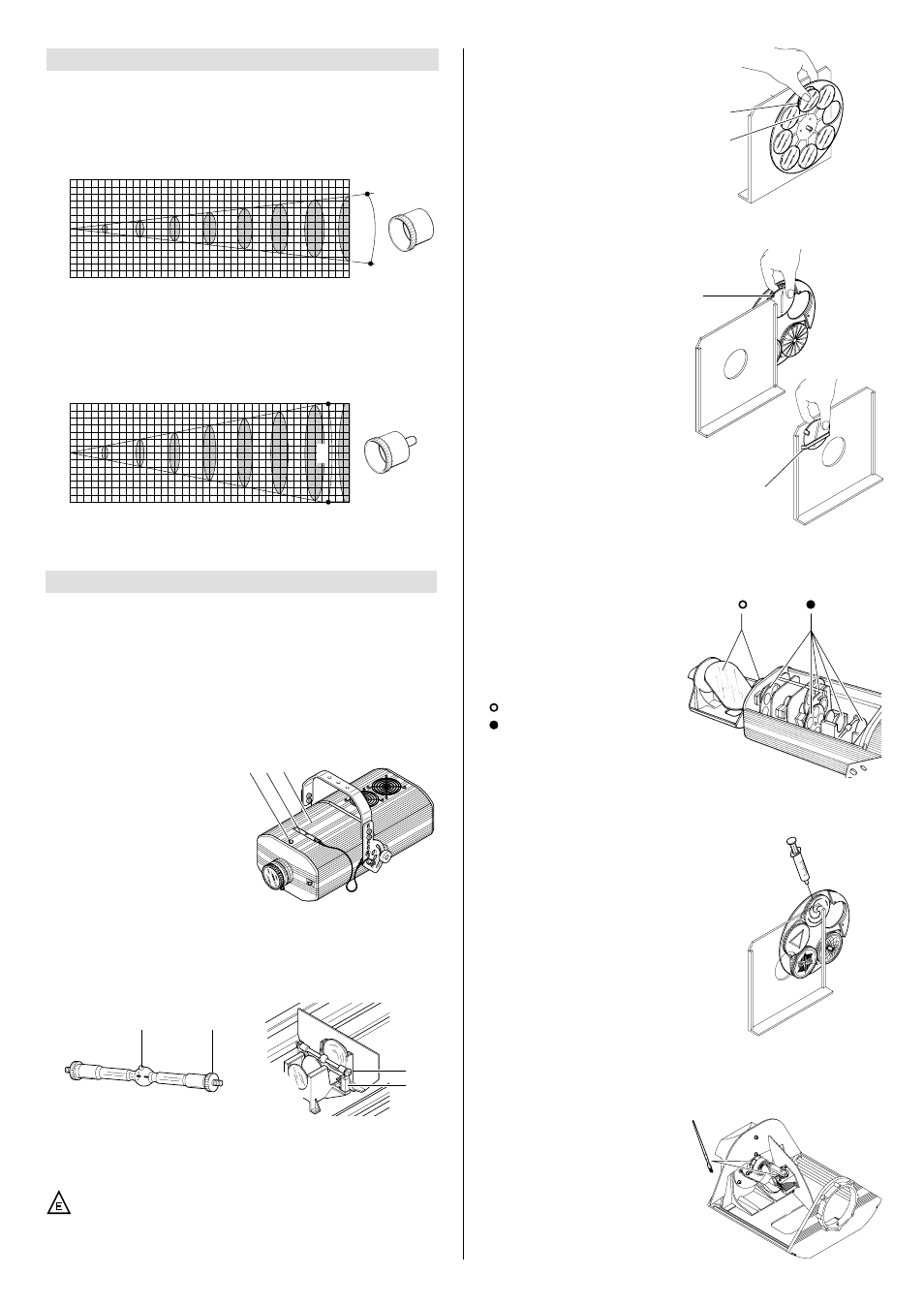 Lens units, Maintenance | Clay Paky TIGER SCAN (HMI 1200) User Manual | Page 4 / 5