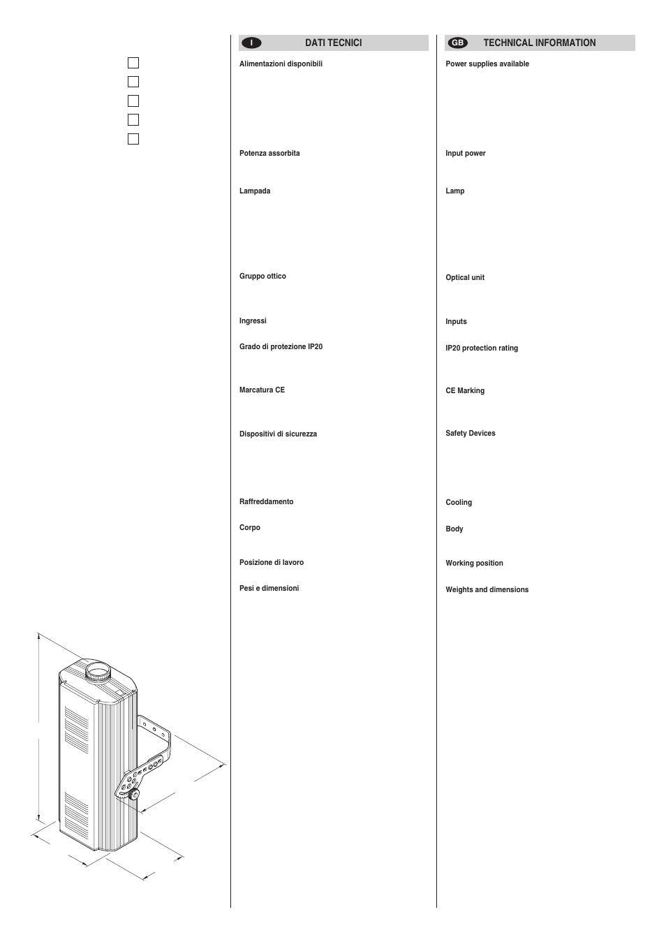 Clay Paky V.I.P. 1200 (HMI 1200W/GS) User Manual | Page 12 / 14