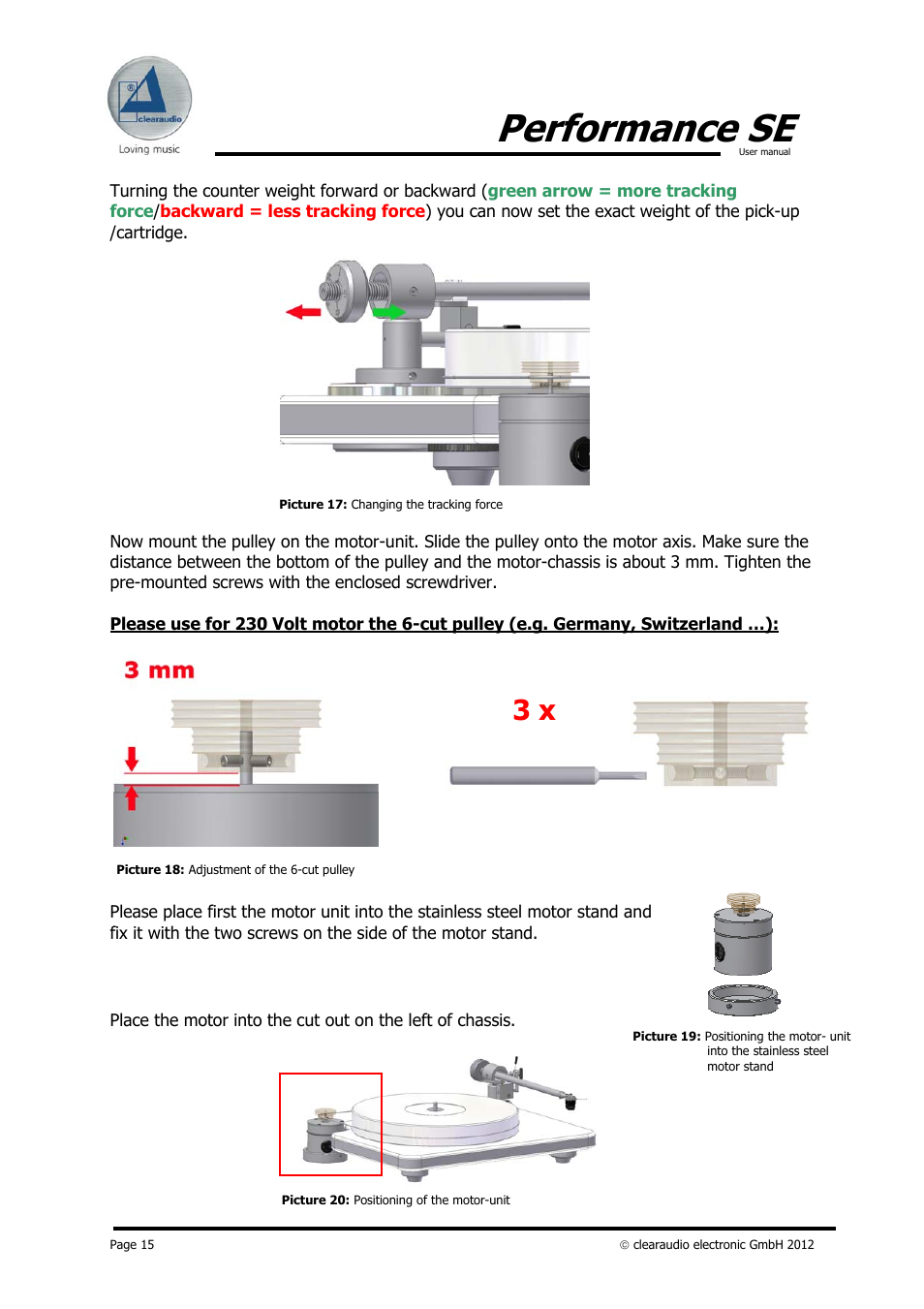 Performance se | Clearaudio PERFORMANCE SE User Manual | Page 15 / 21
