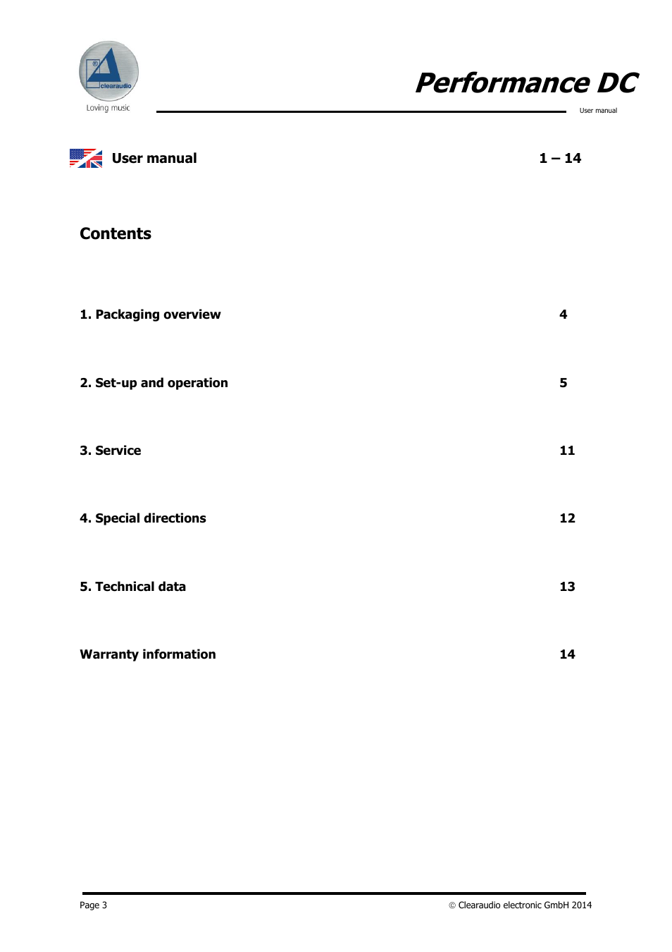 Clearaudio PERFORMANCE DC User Manual | Page 3 / 13
