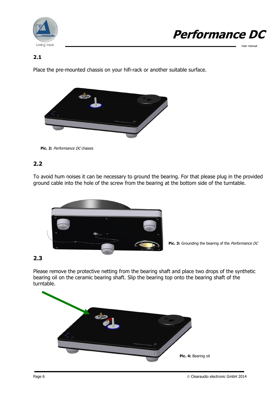 Performance dc | Clearaudio PERFORMANCE DC User Manual | Page 6 / 13