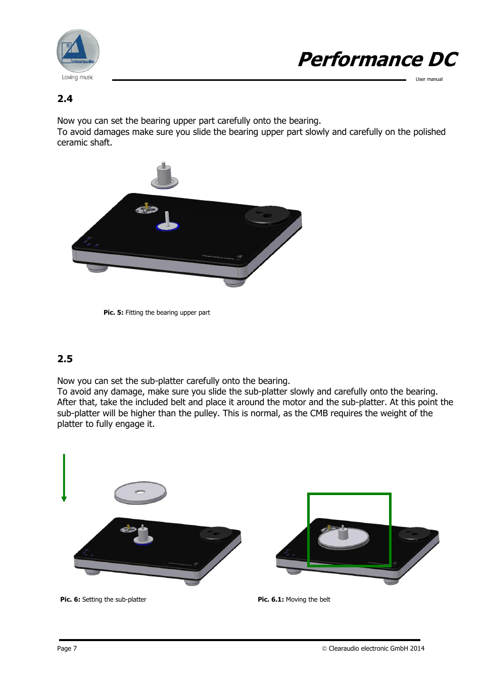 Performance dc | Clearaudio PERFORMANCE DC User Manual | Page 7 / 13