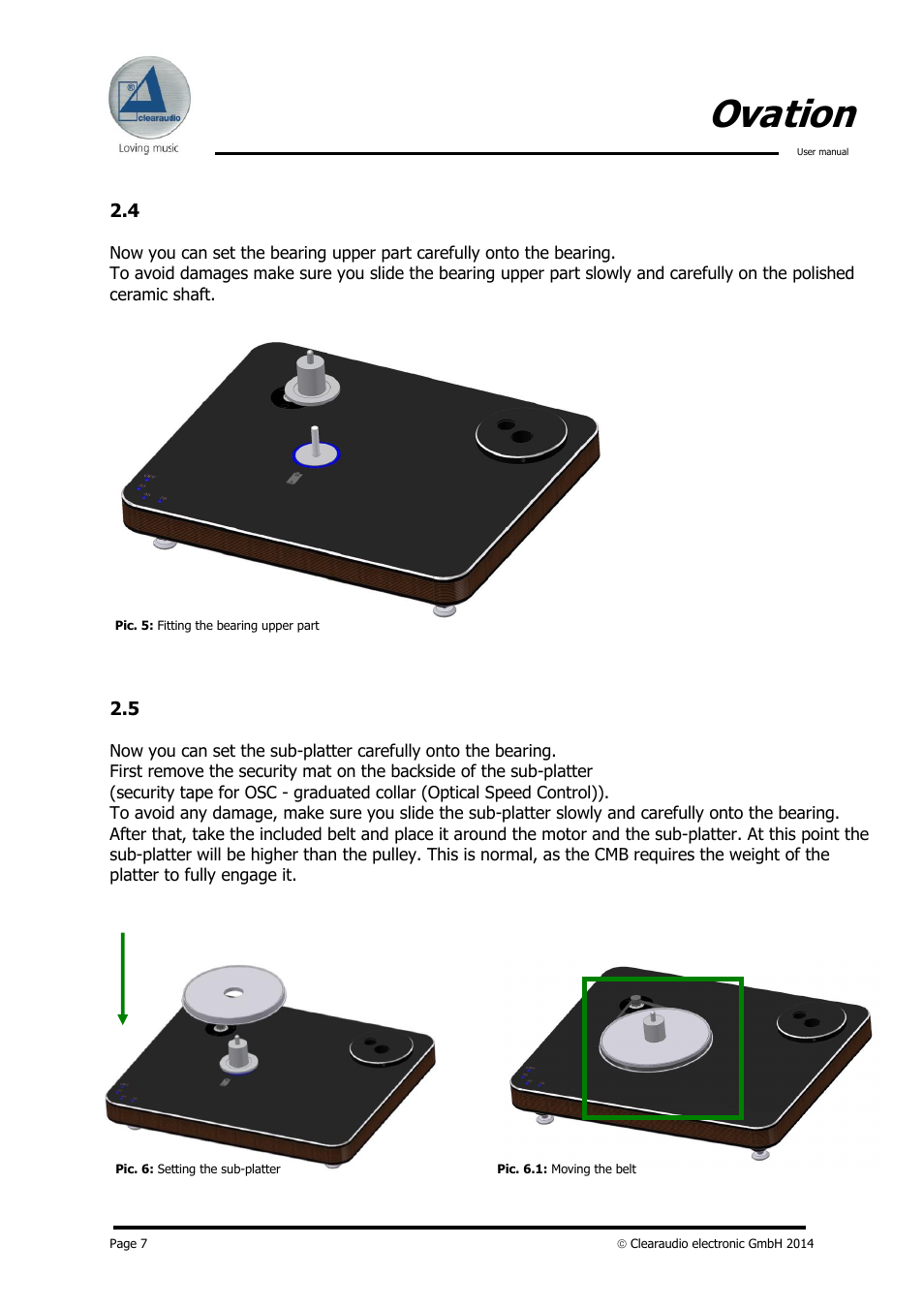 Ovation | Clearaudio OVATION User Manual | Page 7 / 14