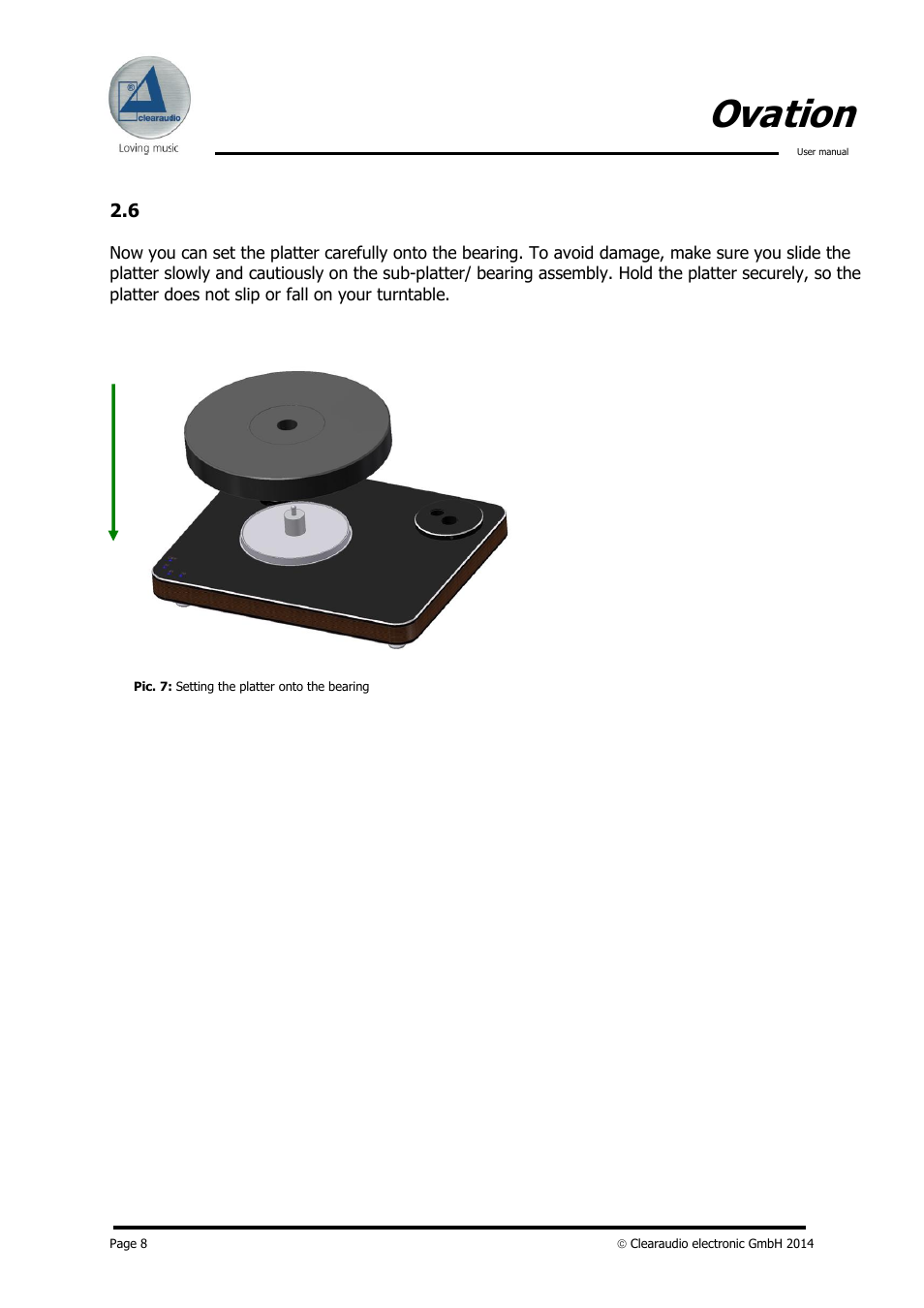 Ovation | Clearaudio OVATION User Manual | Page 8 / 14