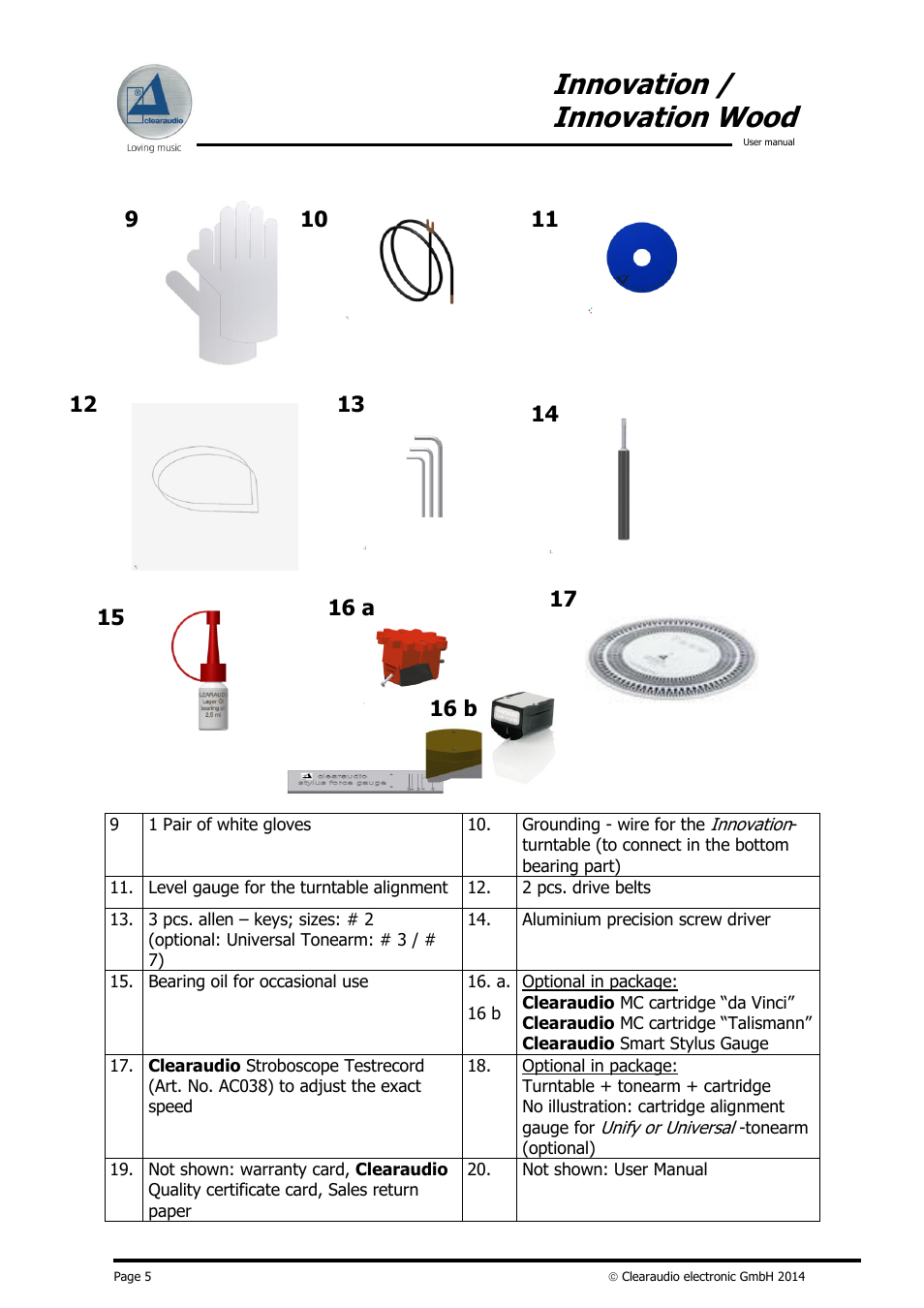 Innovation / innovation wood | Clearaudio INNOVATION User Manual | Page 6 / 16