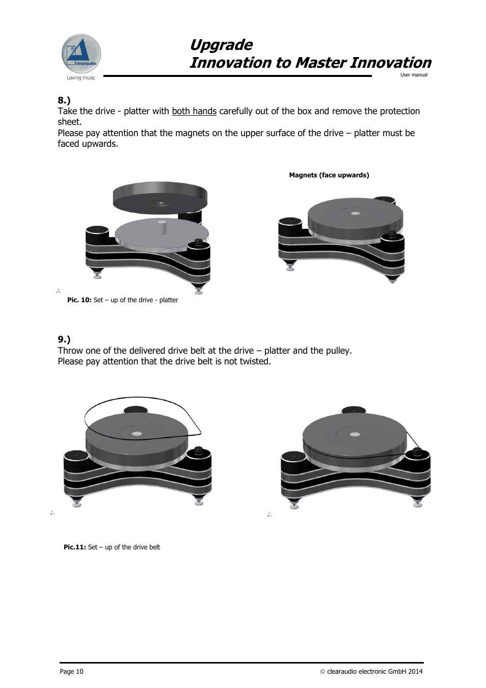 Upgrade innovation to master innovation | Clearaudio INNOVATION Upgrade to Master User Manual | Page 11 / 19