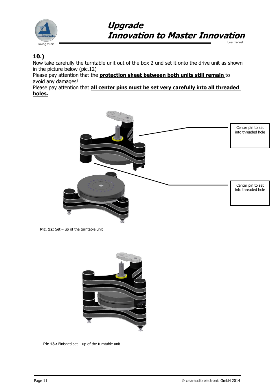 Upgrade innovation to master innovation | Clearaudio INNOVATION Upgrade to Master User Manual | Page 12 / 19