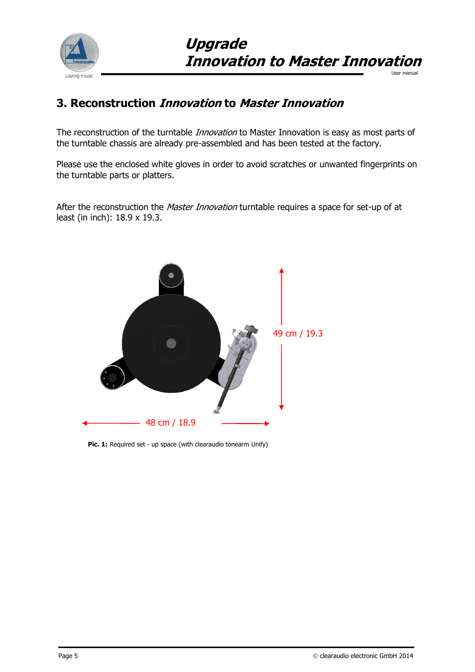 Upgrade innovation to master innovation, Innovation, Master innovation | Reconstruction | Clearaudio INNOVATION Upgrade to Master User Manual | Page 6 / 19