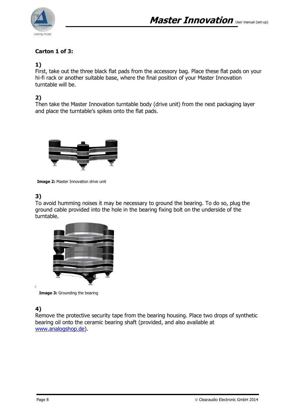 Master innovation | Clearaudio MASTER INNOVATION User Manual | Page 8 / 18