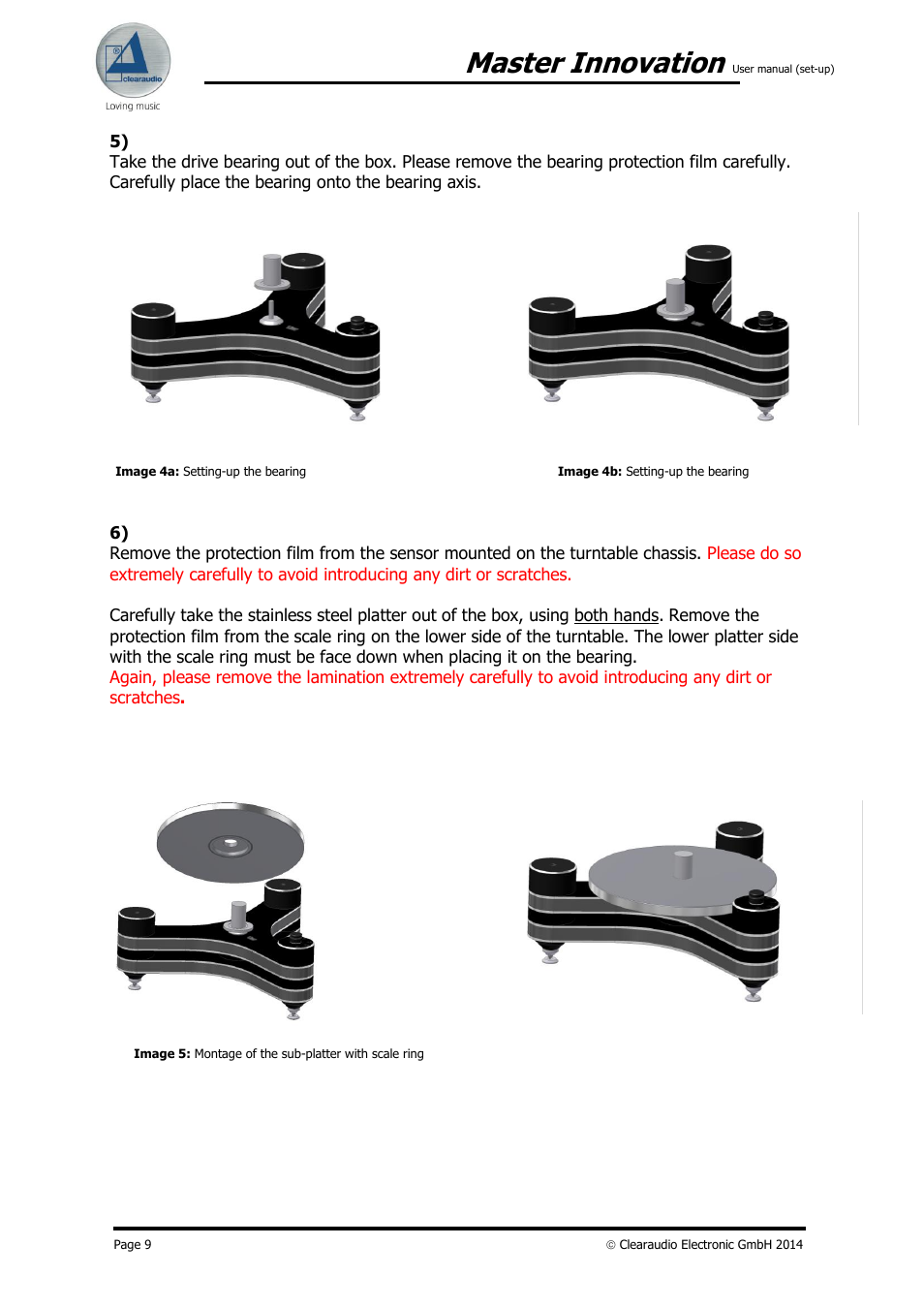 Master innovation | Clearaudio MASTER INNOVATION User Manual | Page 9 / 18