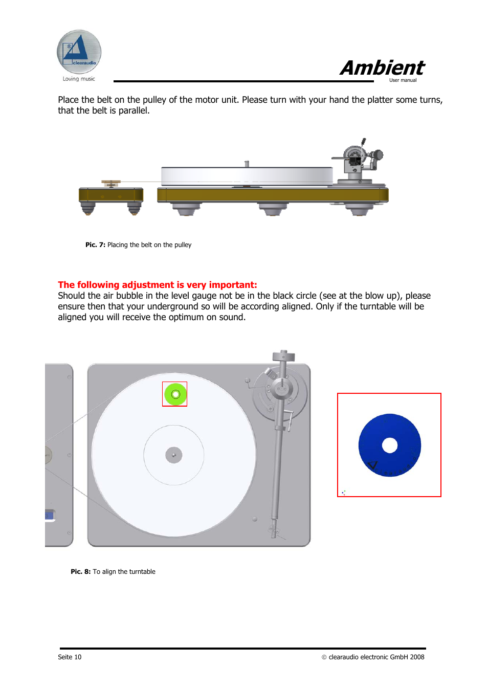 Ambient | Clearaudio AMBIENT User Manual | Page 10 / 22