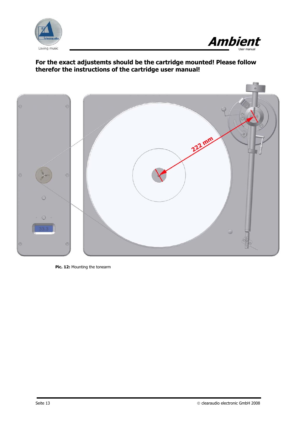 Ambient | Clearaudio AMBIENT User Manual | Page 13 / 22