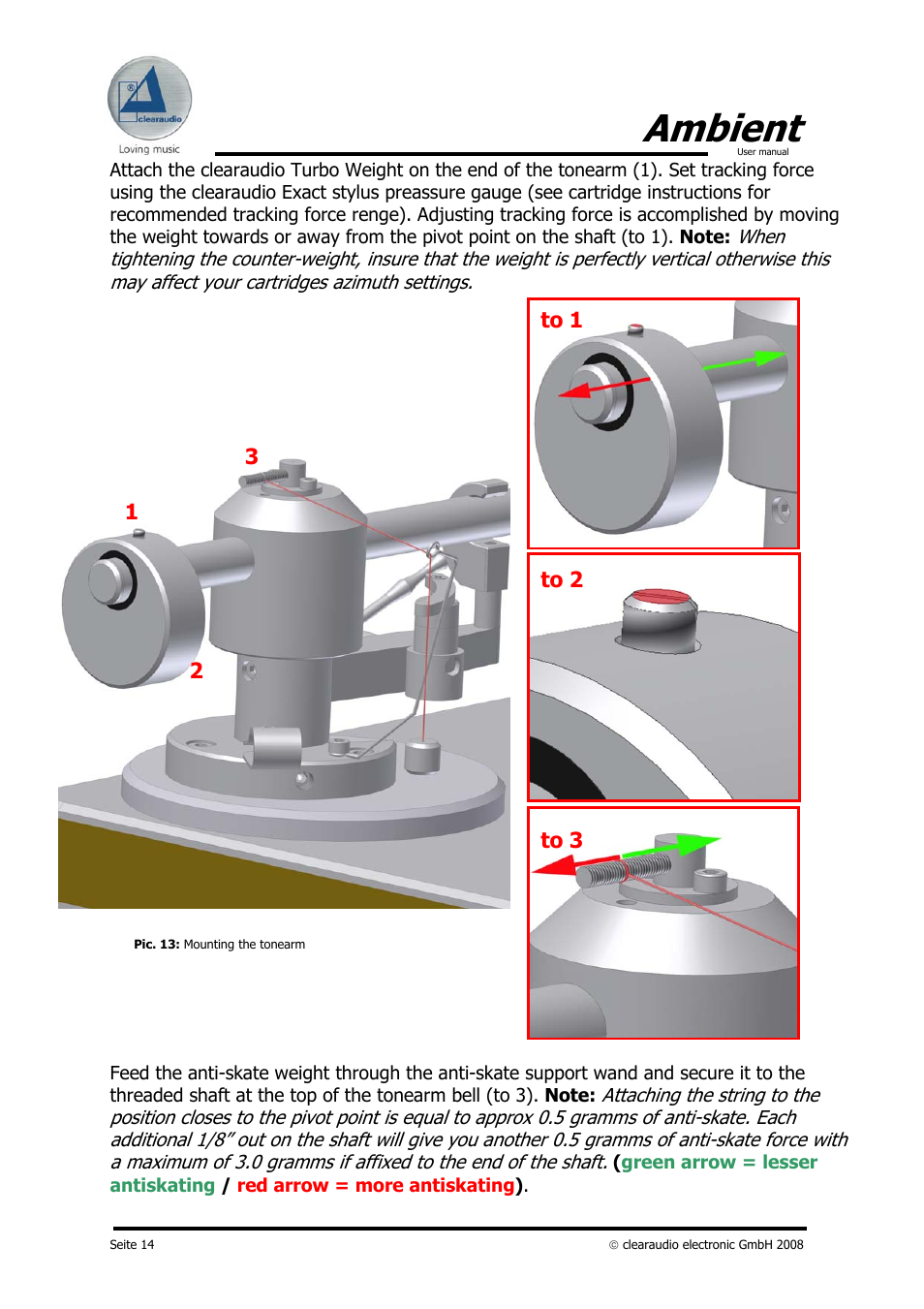 Ambient | Clearaudio AMBIENT User Manual | Page 14 / 22