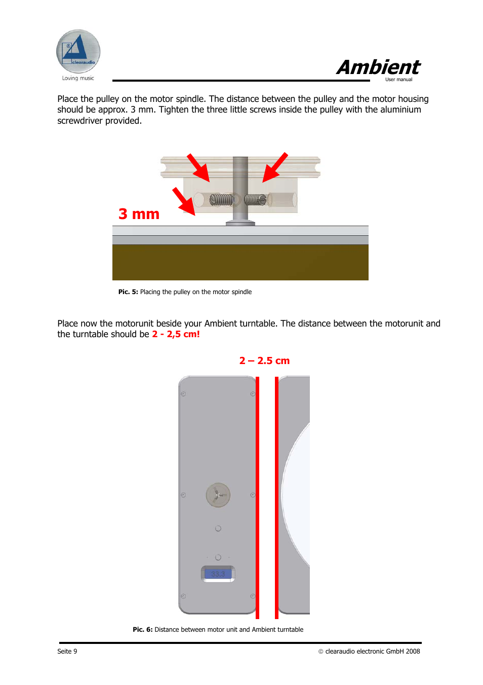 Ambient, 3 mm | Clearaudio AMBIENT User Manual | Page 9 / 22