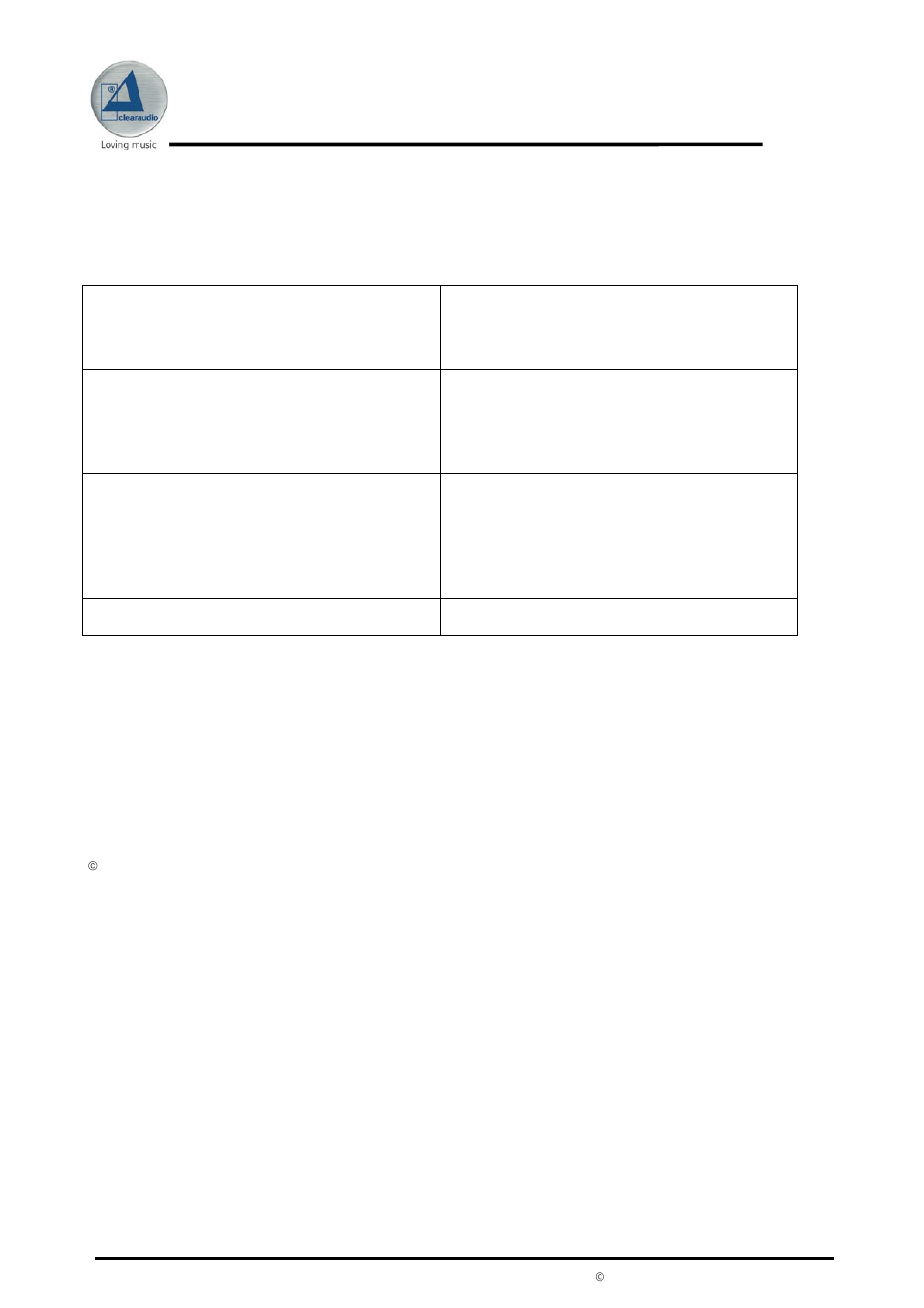 Statement, Technical data | Clearaudio STATEMENT User Manual | Page 19 / 20