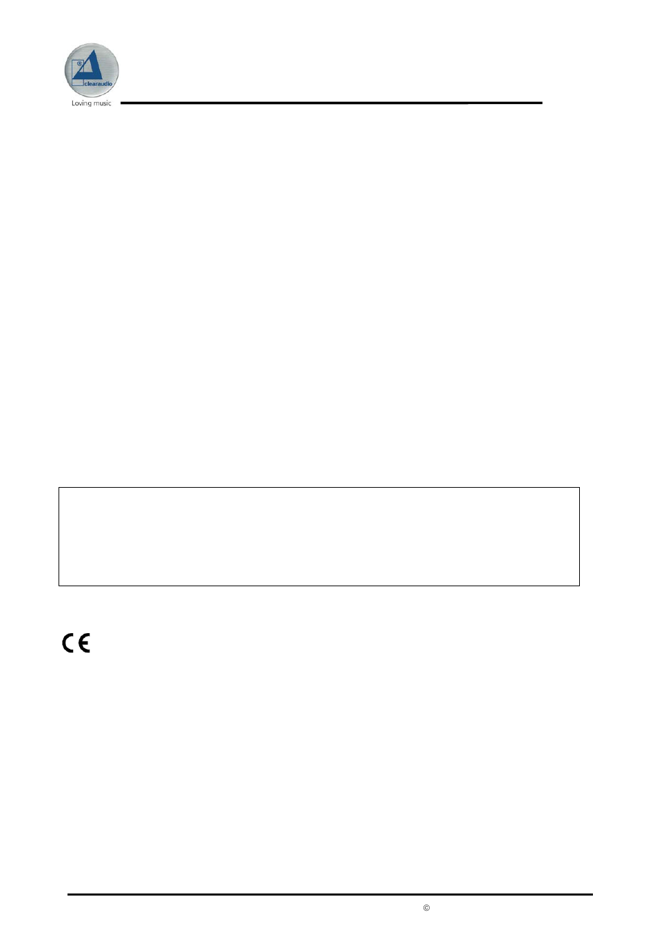 Ce-marking, Warning, Statement | Clearaudio STATEMENT User Manual | Page 2 / 20