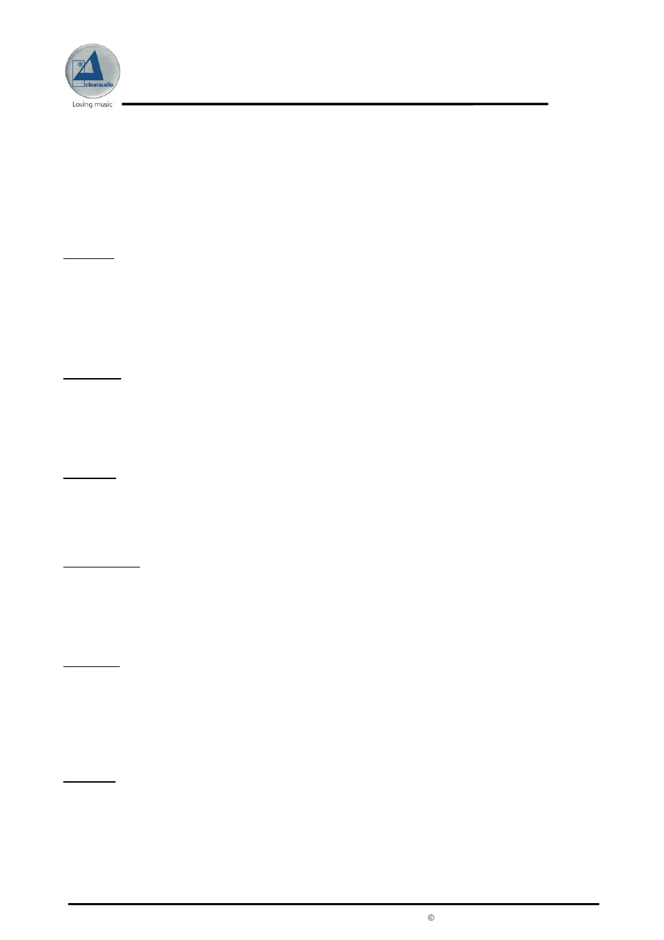 Statement, Warranty - information | Clearaudio STATEMENT User Manual | Page 20 / 20