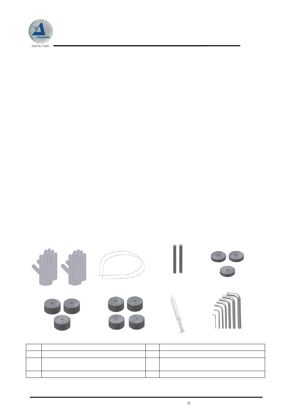 Statement, Packing content, Attention / warning | Clearaudio STATEMENT User Manual | Page 4 / 20
