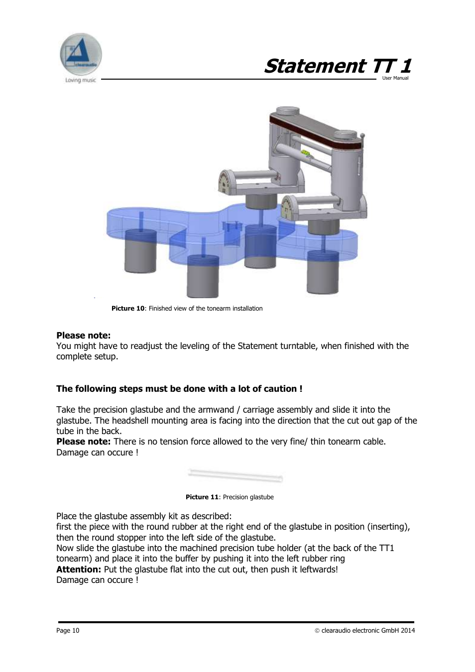 Statement tt 1 | Clearaudio STATEMENT TT1 (Tangential) User Manual | Page 10 / 17