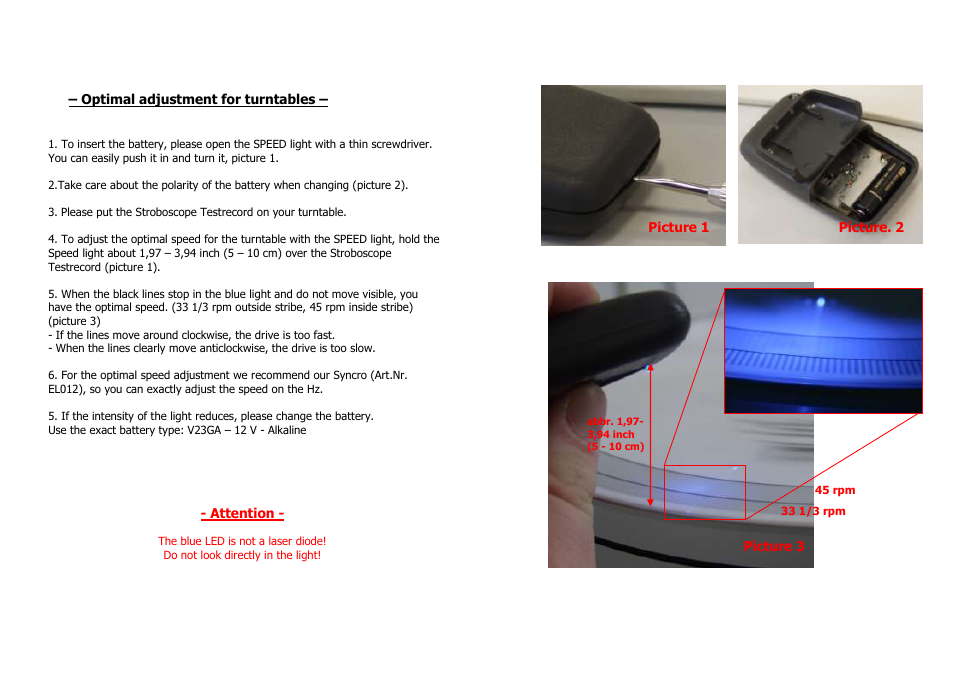 Clearaudio SPEED LIGHT User Manual | Page 2 / 2