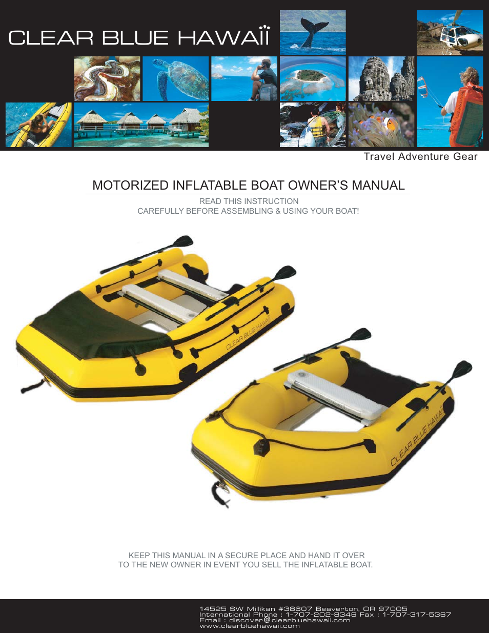 Clearblue Molokai 5 Passanger User Manual | 5 pages