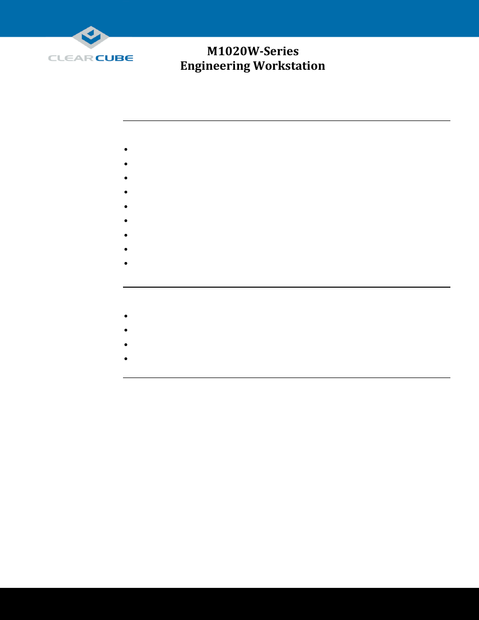 ClearCube M1020W-Series Engineering Workstation User Manual | 14 pages