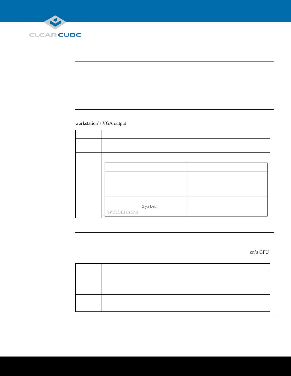 Troubleshooting video output | ClearCube M1020W-Series Engineering Workstation User Manual | Page 12 / 14