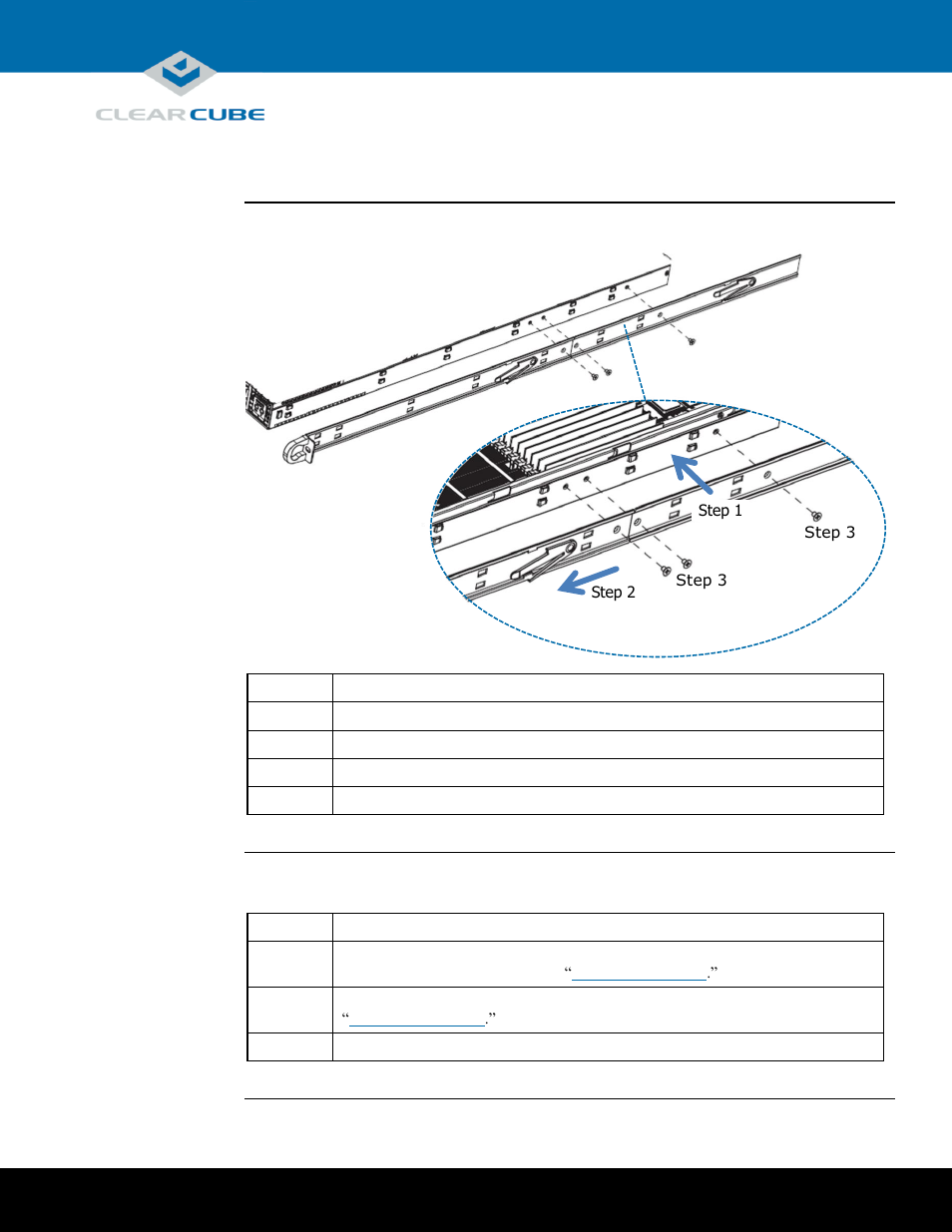 Rack rails and mounting | ClearCube M1020W-Series Engineering Workstation User Manual | Page 8 / 14