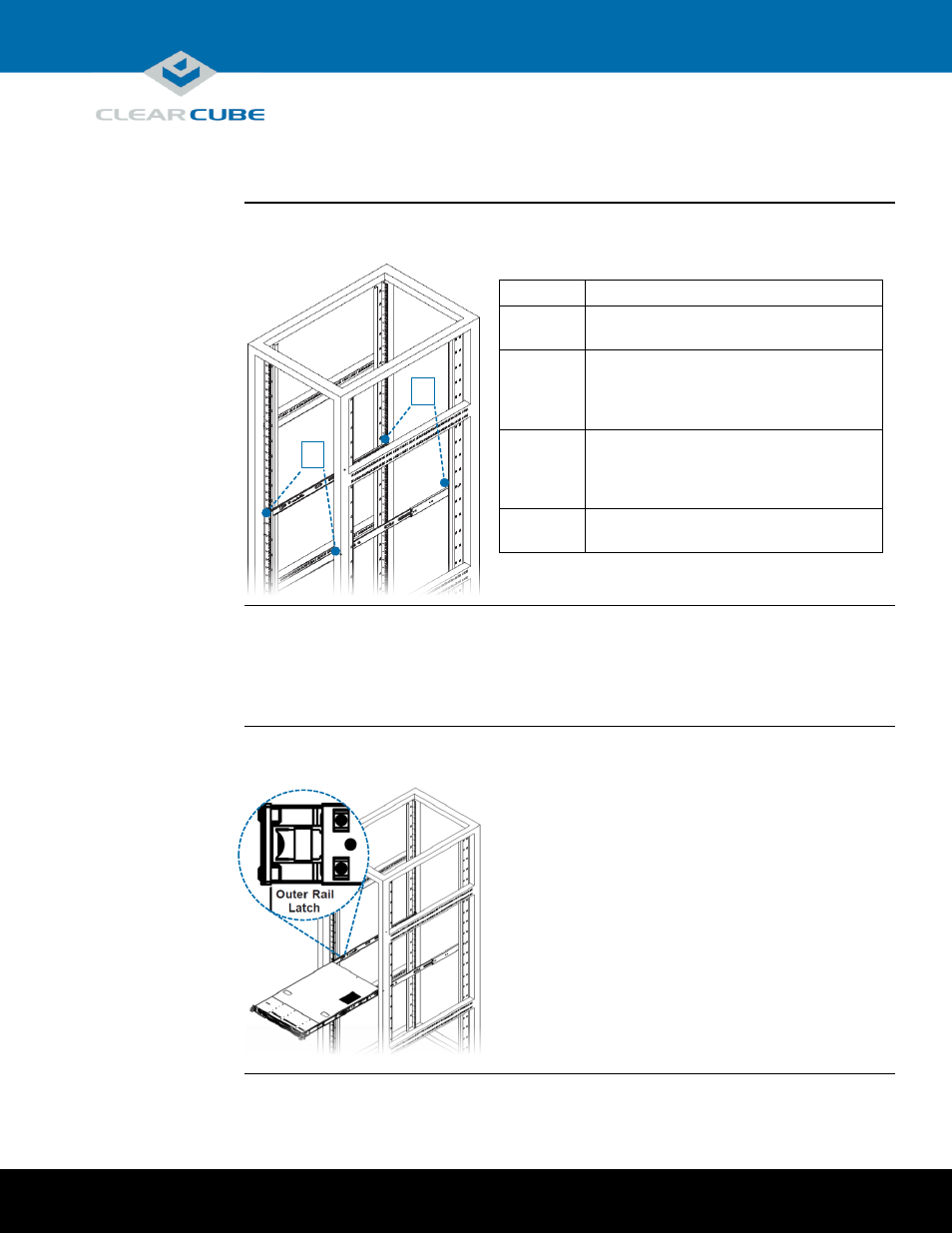 Rack rails and mounting | ClearCube M1020W-Series Engineering Workstation User Manual | Page 9 / 14