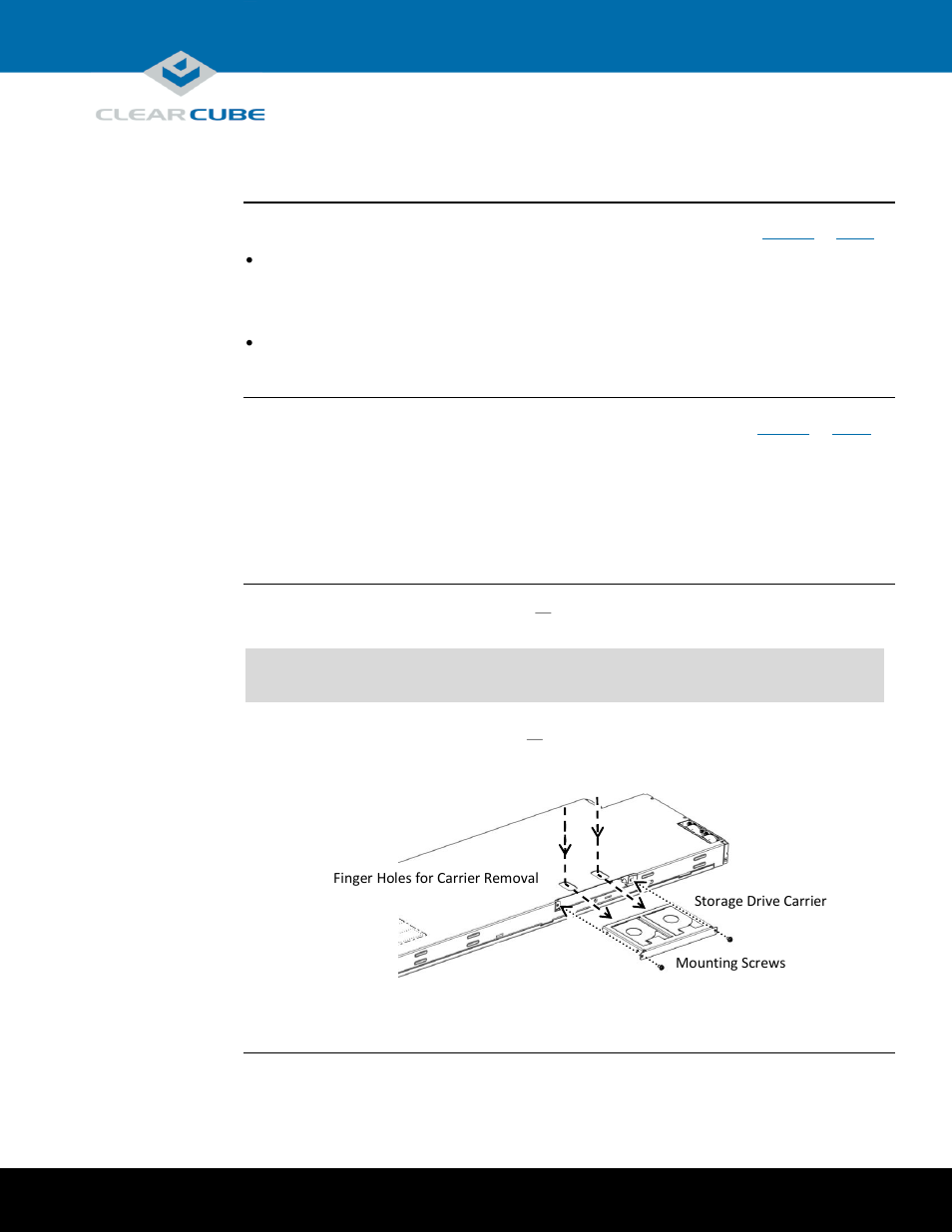 Power management, Storage drives and carrier | ClearCube A6106D Blade User Manual | Page 3 / 10