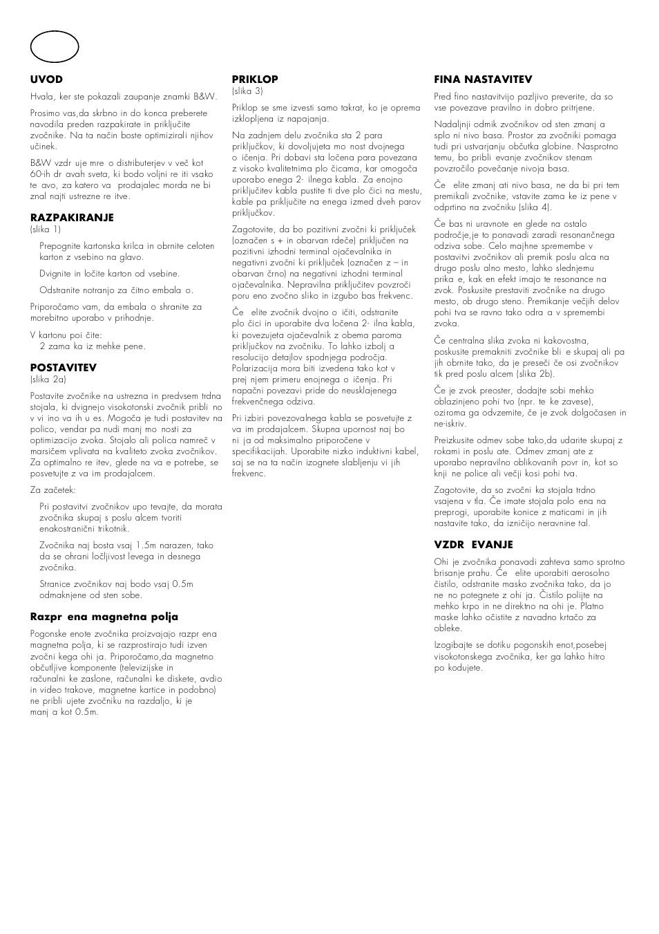 Bowers & Wilkins CDM 2 SE User Manual | Page 17 / 24