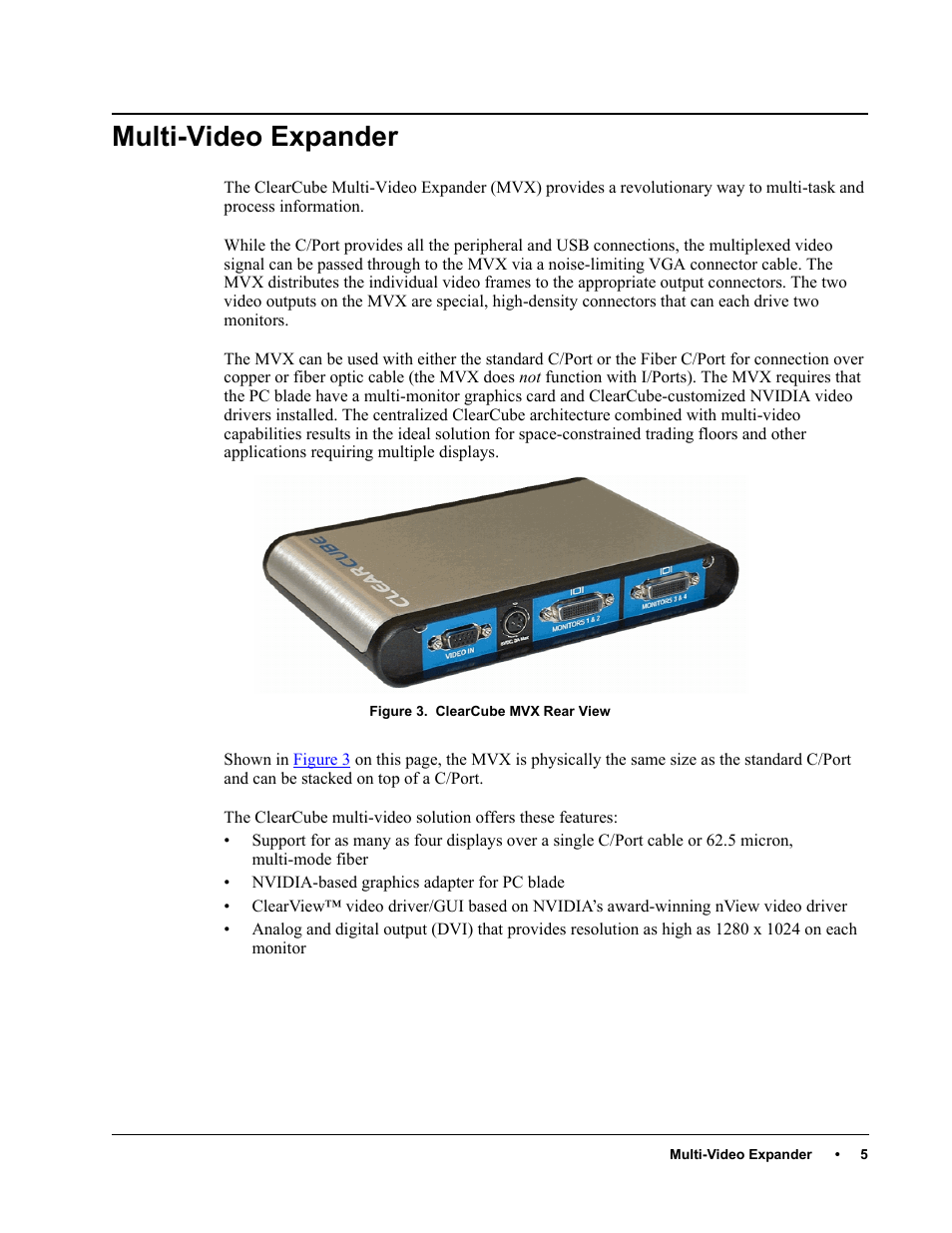 Multi-video expander | ClearCube C/Port & MVX User Manual | Page 15 / 60