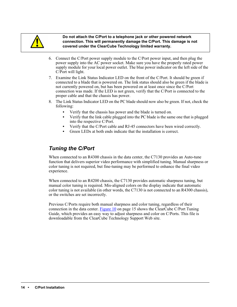 Tuning the c/port | ClearCube C/Port & MVX User Manual | Page 24 / 60