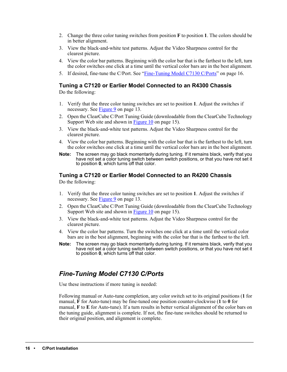 Fine-tuning model c7130 c/ports | ClearCube C/Port & MVX User Manual | Page 26 / 60