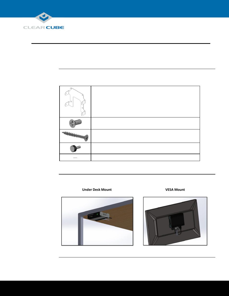 ClearCube CD9822 Mounting Bracket User Manual | 6 pages