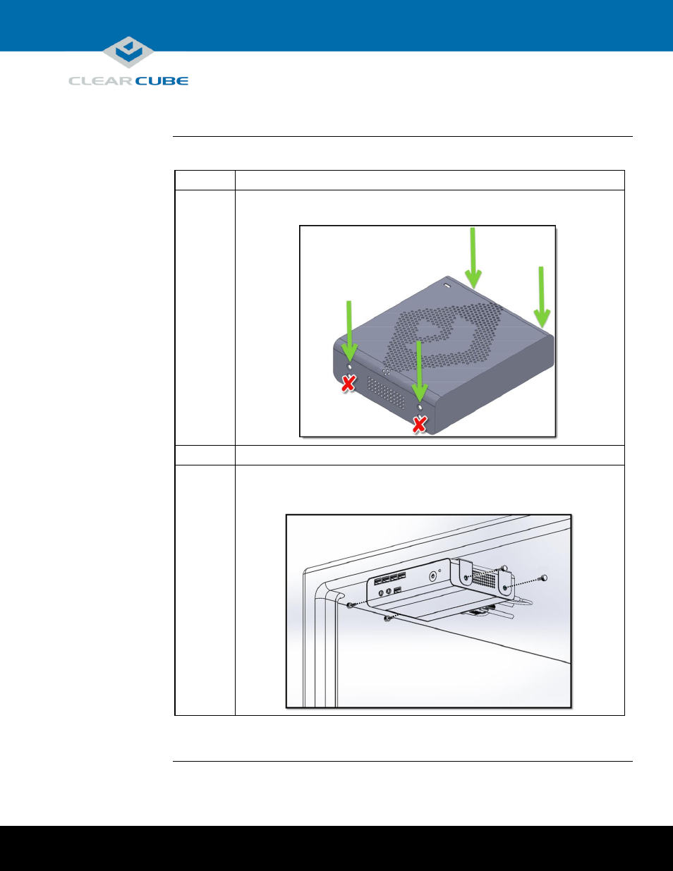 Installation | ClearCube CD9822 Mounting Bracket User Manual | Page 4 / 6