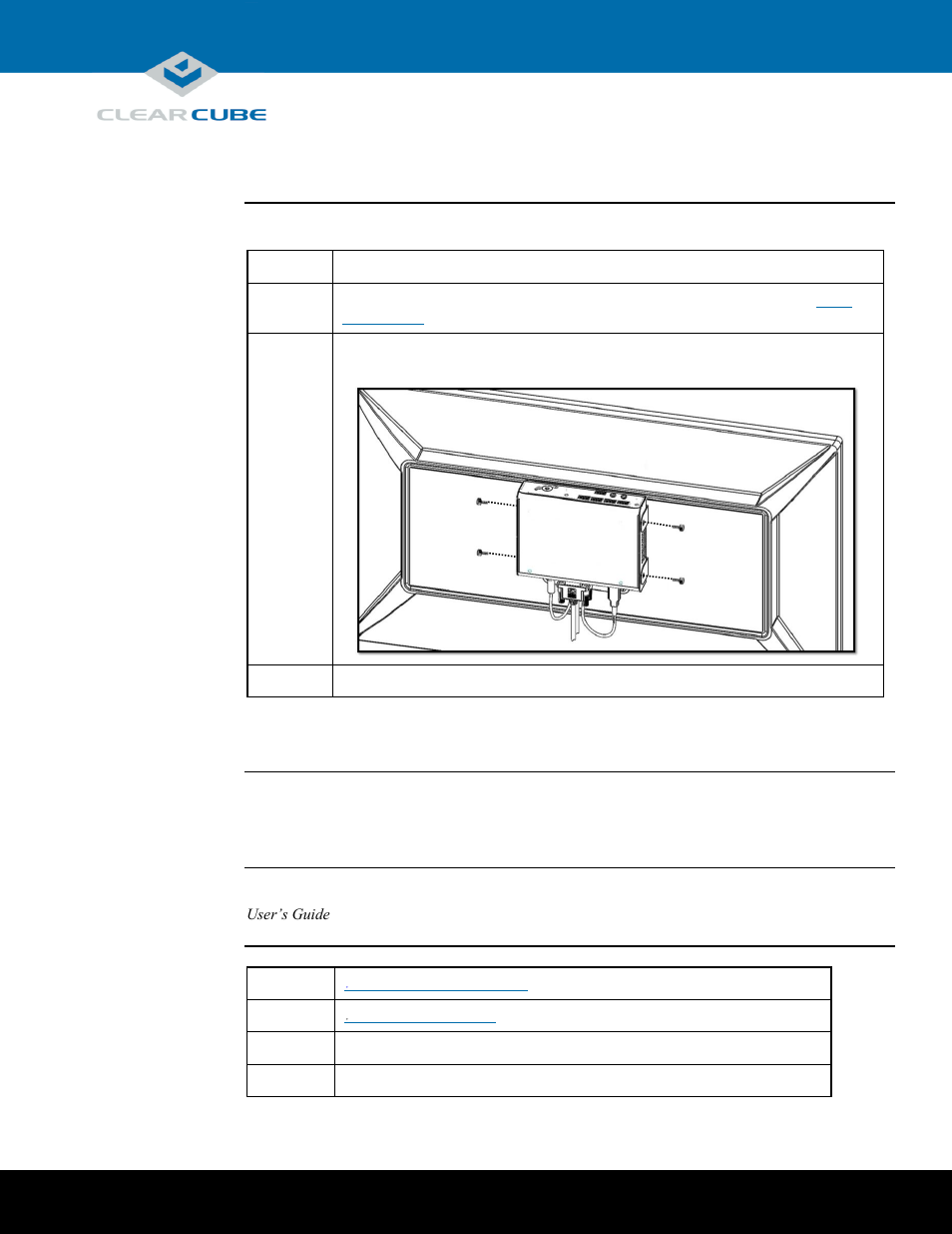 Additional information and support, Installation | ClearCube CD9822 Mounting Bracket User Manual | Page 6 / 6