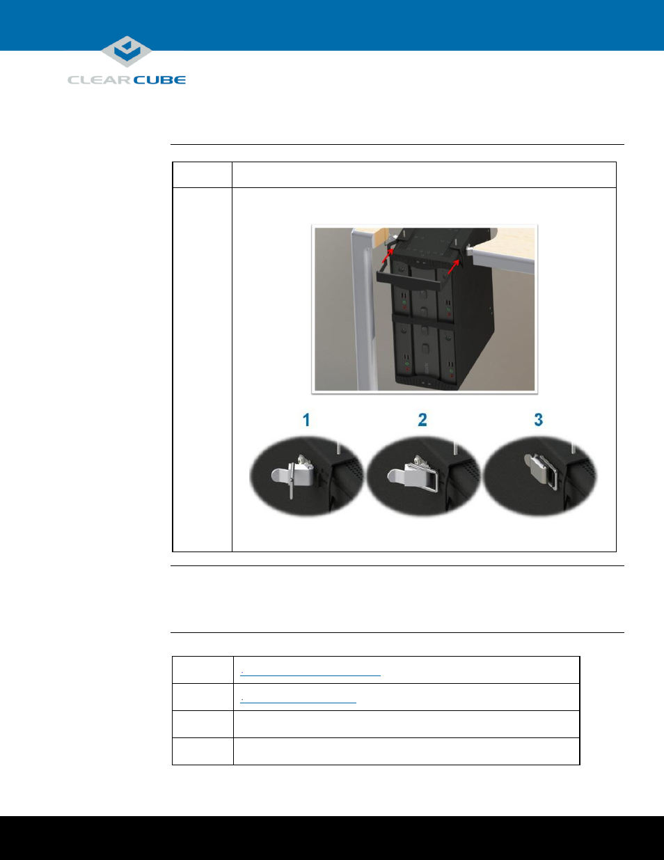 Additional information and support, Figure 6, Below | Installation | ClearCube ClientCube 2 Mounting Bracket User Manual | Page 6 / 6
