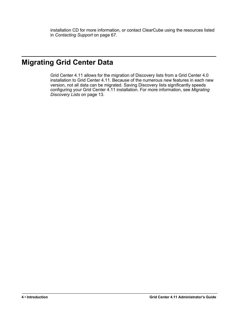 Migrating grid center data | ClearCube Grid Center Admin Guide 4.11 User Manual | Page 10 / 78